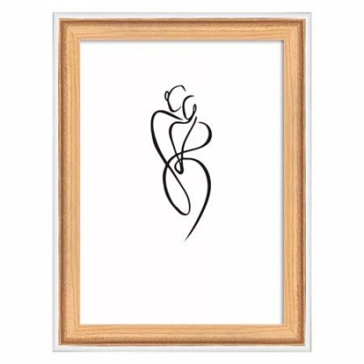 Képkeret, fa, 10x15 cm, "Silhouette", bükkfa